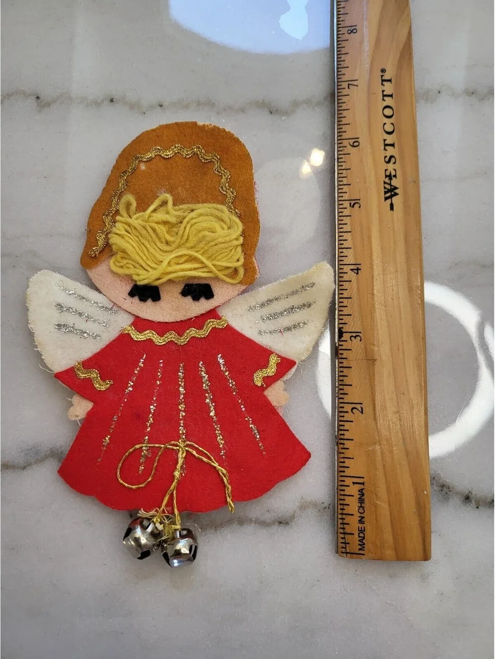 Vintage OOAK Handmade Japan Christmas Angel Ornament 1950s 6